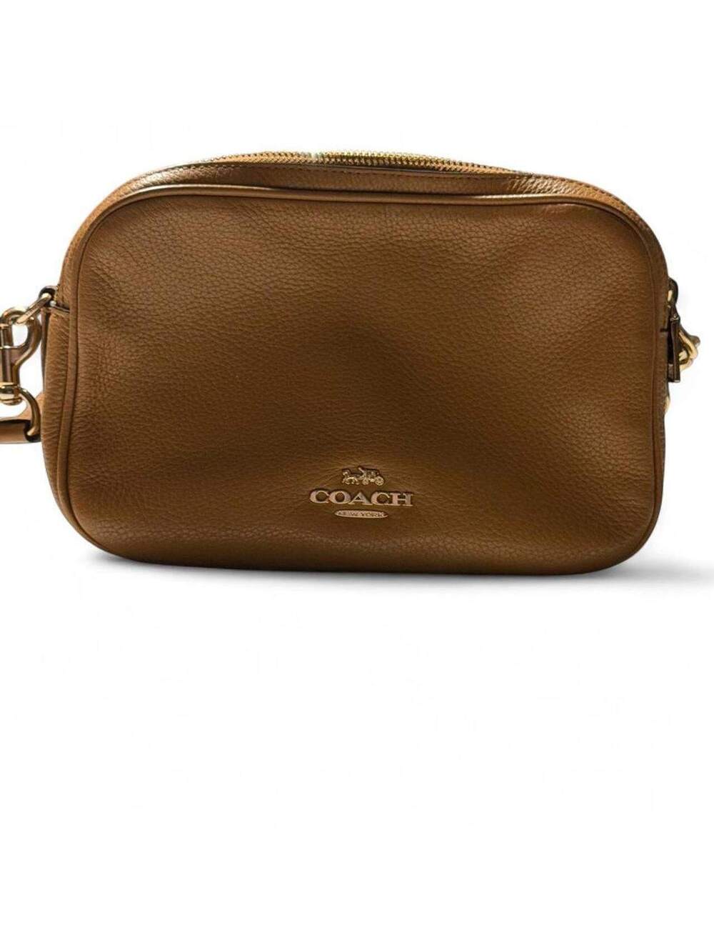 Coach Pebbled Leather Crossbody Bag in Brown